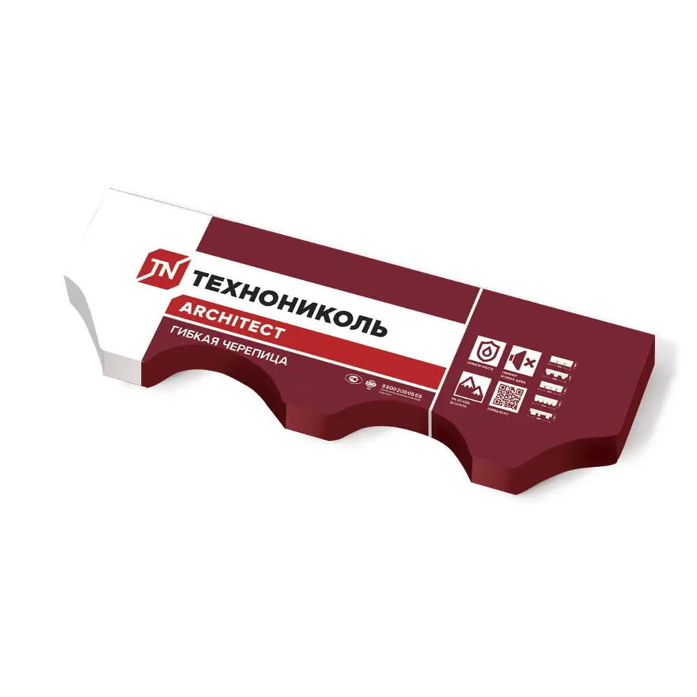 Черепица гибкая Shinglass Классик Кадриль оникс 3 м² ТЕХНОНИКОЛЬ STLM-2124426 - Вид №3