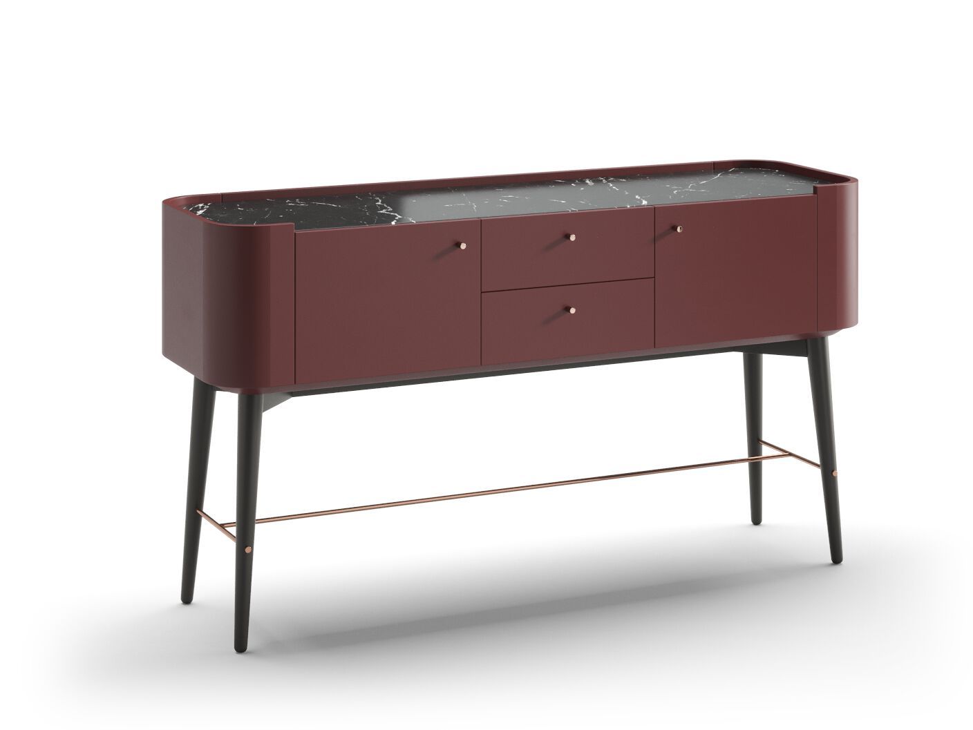 Деревянная прямоугольная консоль с ящиками PRADDY Natur ARCH-00079391 - Вид №3