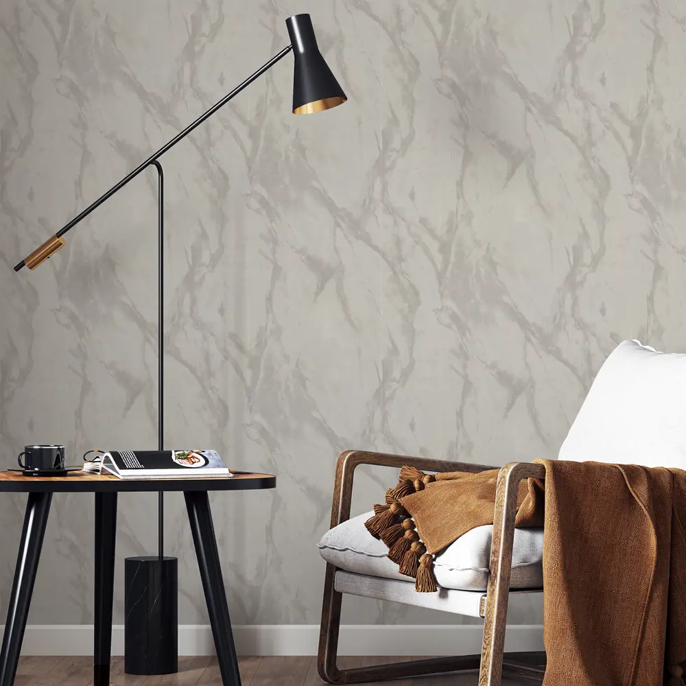 Palitra Home Marmalit: Флизелиновые обои с виниловым покрытием в бежевом оттенке 89406587 STLM-1565631 - Вид №3