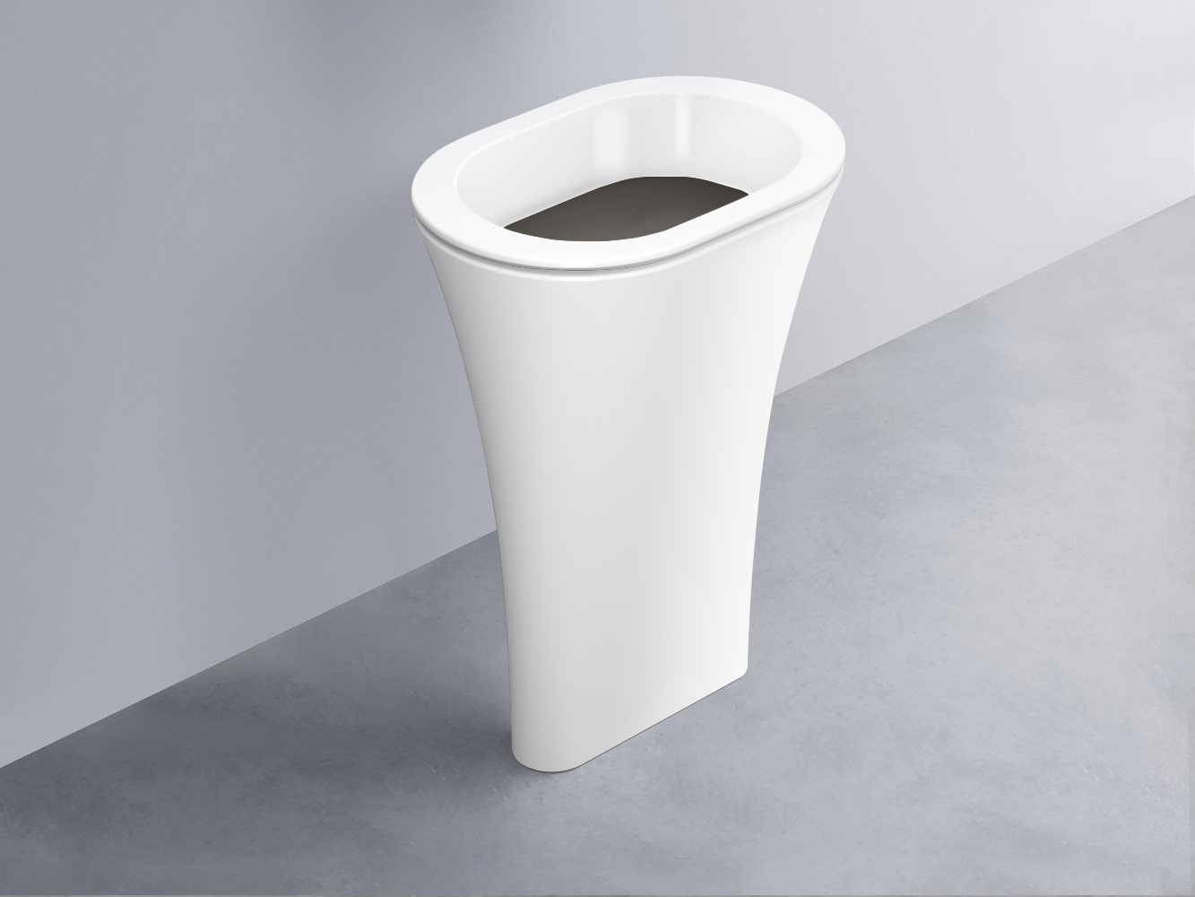 AMLA65-BL+AMPILO-FN+AMCOLO-BL Раковина Amedeo Ovale отдельностоящая cielo Enjoy + Amedeo Ceramica Cielo