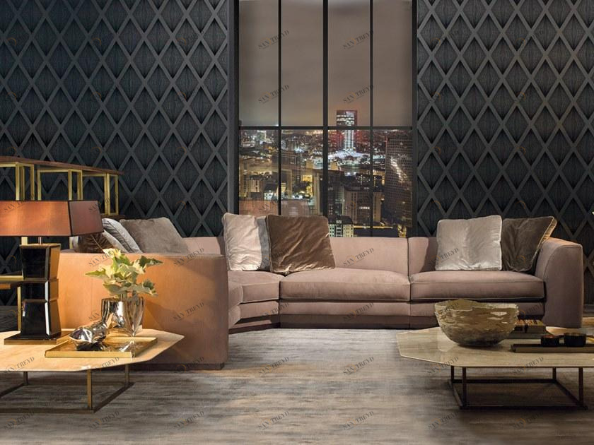 Borzalino Изогнутый модульный кожаный диван Franklin sun-id-1484701