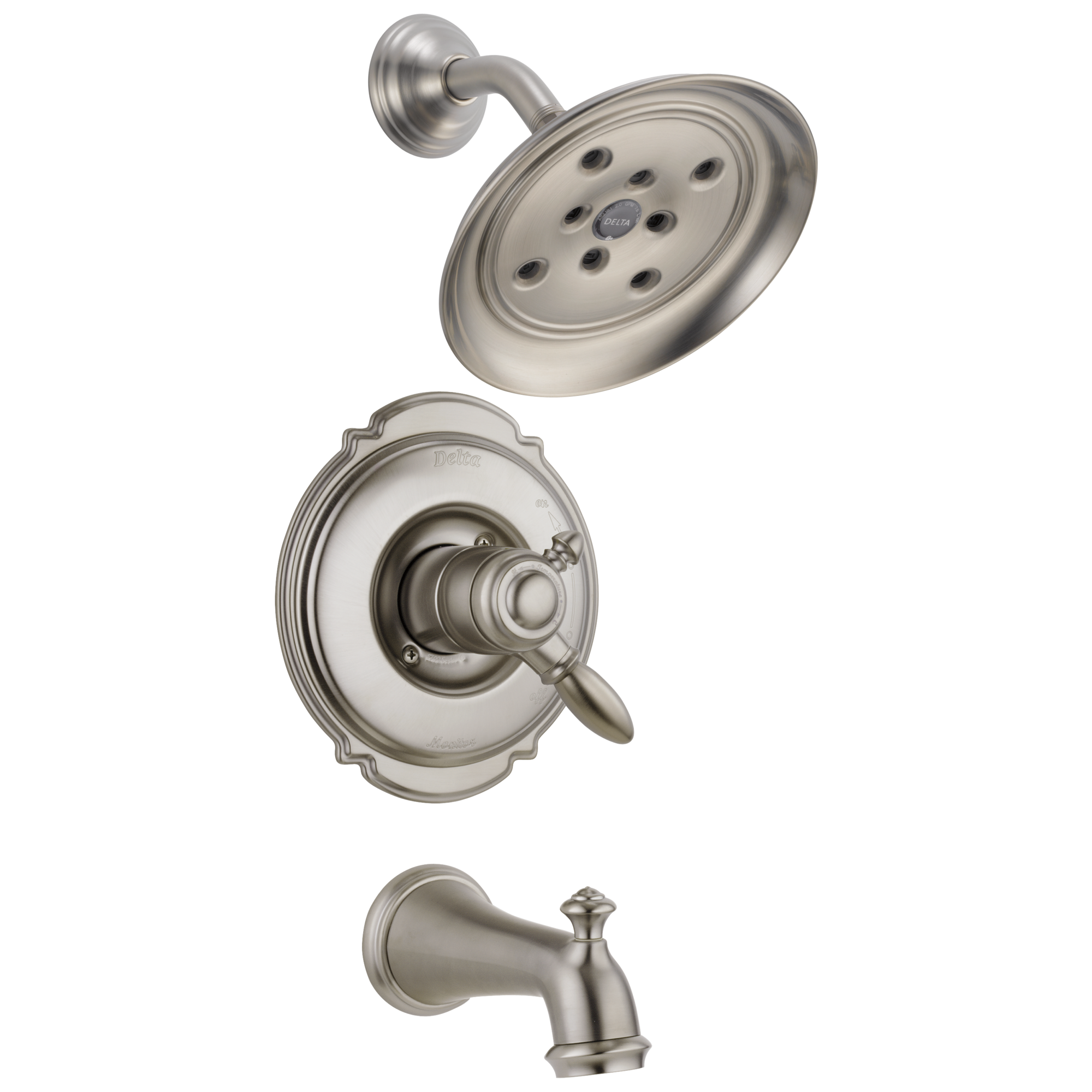 T17455-SSH2O Monitor® 17 Series H2Okinetic® для ванны и душа Delta Faucet Victorian Нержавеющая сталь