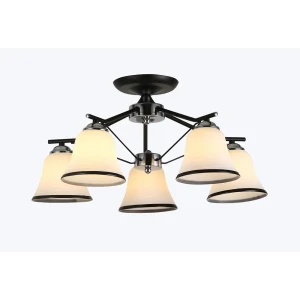 Люстра потолочная Vivianne, 5 ламп, 15 м², цвет хром/белый