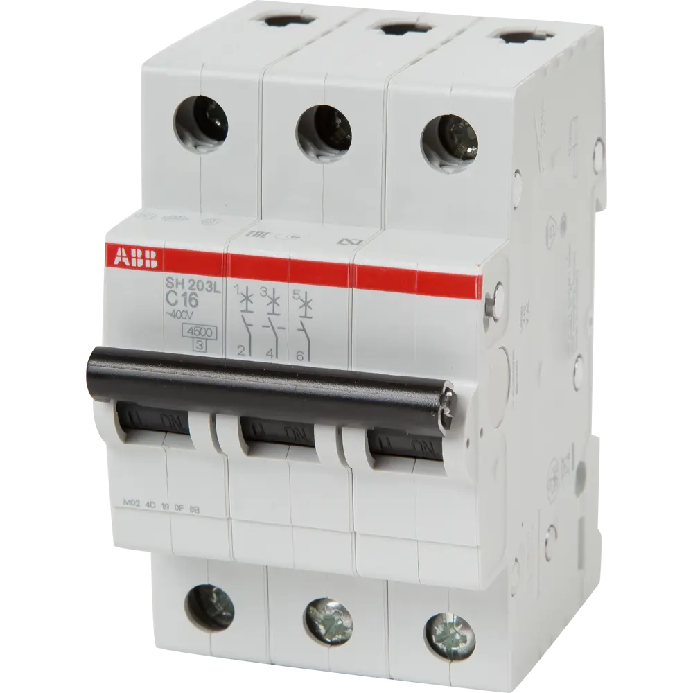 Автоматический выключатель ABB SH203L 3P C16 А 4.5 кА 2CDS243001R0164 STLM-2098340