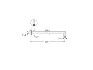 Настенный душ CRISTINA Rubinetterie душевые лейки и рычаги - Shower &amp ARCH-00086186 - Вид №2