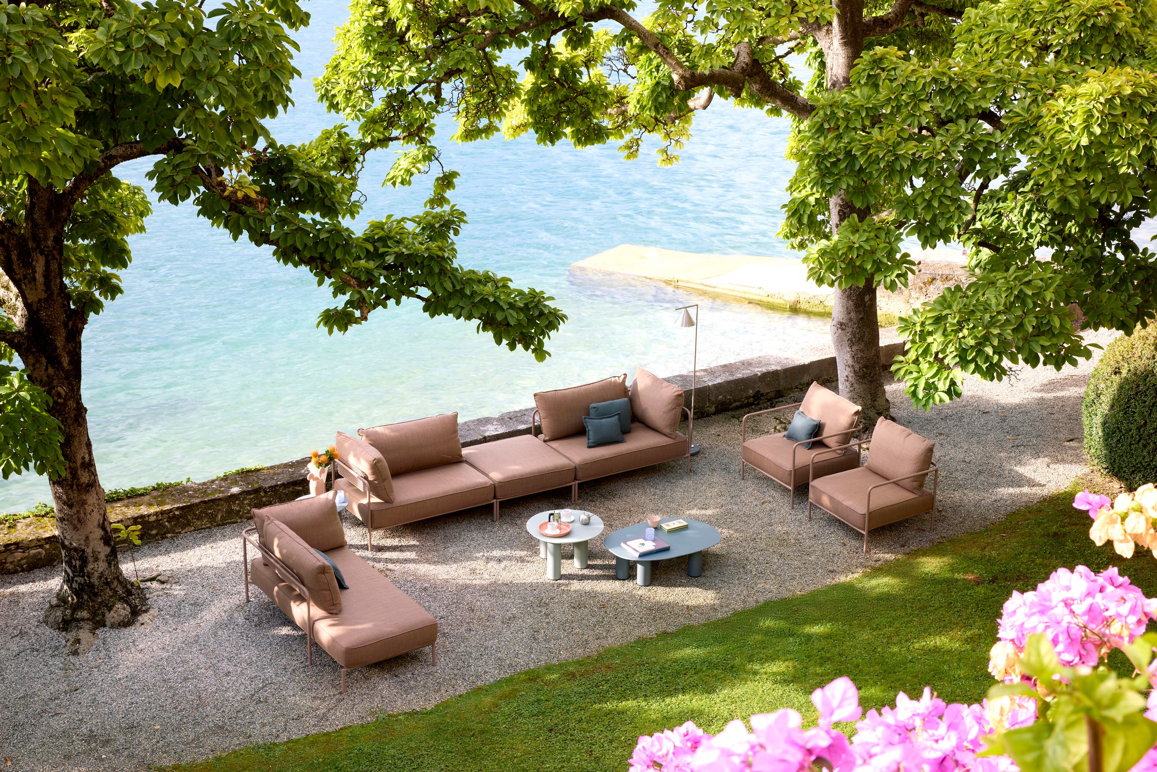 Угловой модульный садовый диван из акриловой ткани S-CAB лоскут ARCH-00069994 - Вид №2