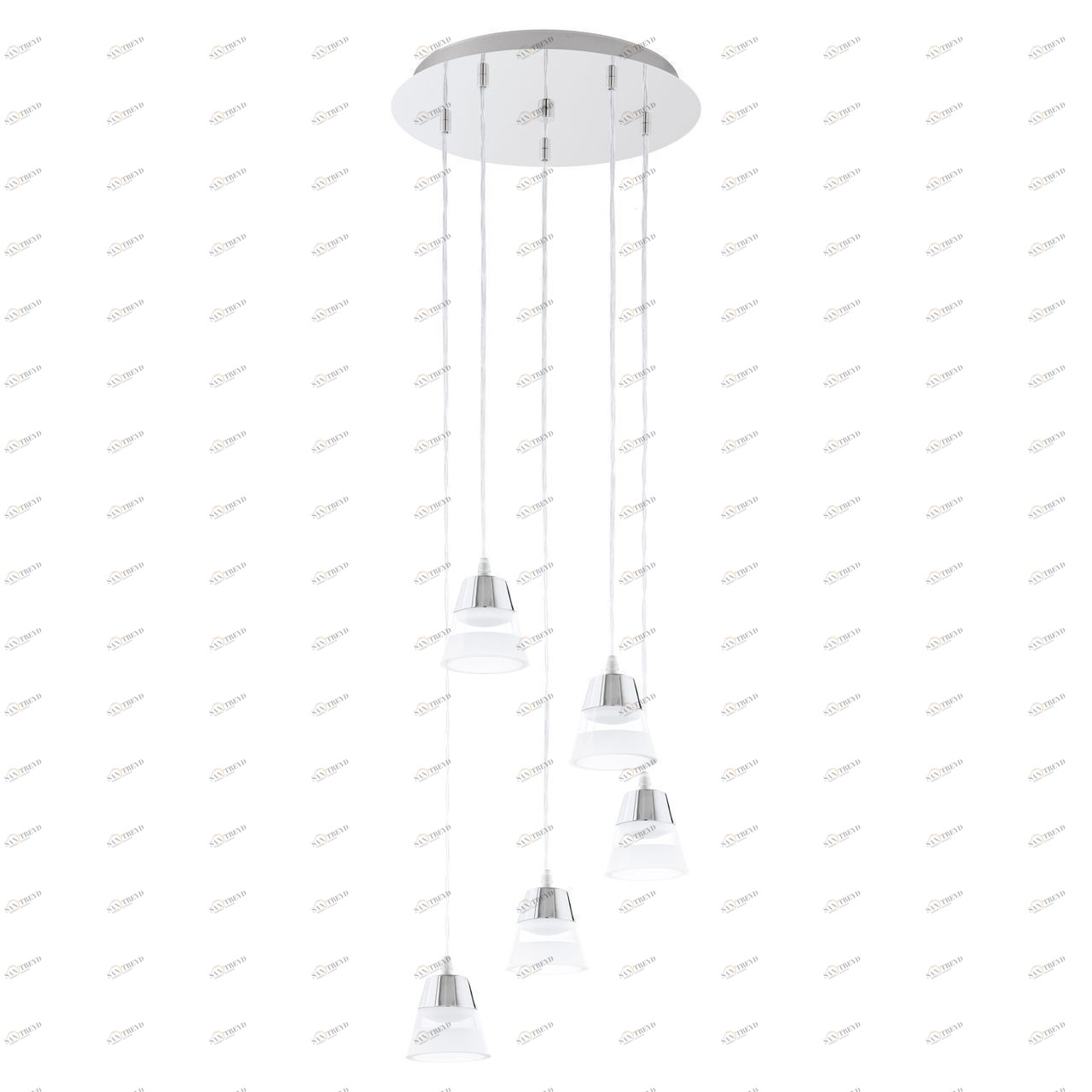 Люстра дизайнерская Indwell хром белая 94357 EGLO ДИЗАЙНЕРСКИЕ, КАСКАД 057018 Белый 