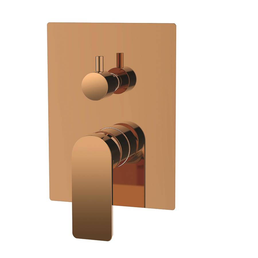 BB35037227 Bienbanyo Bien Water Flowbox Square Скрытый смеситель для ванны 2F - Деталь для поверхностного монтажа - Розовое золото 