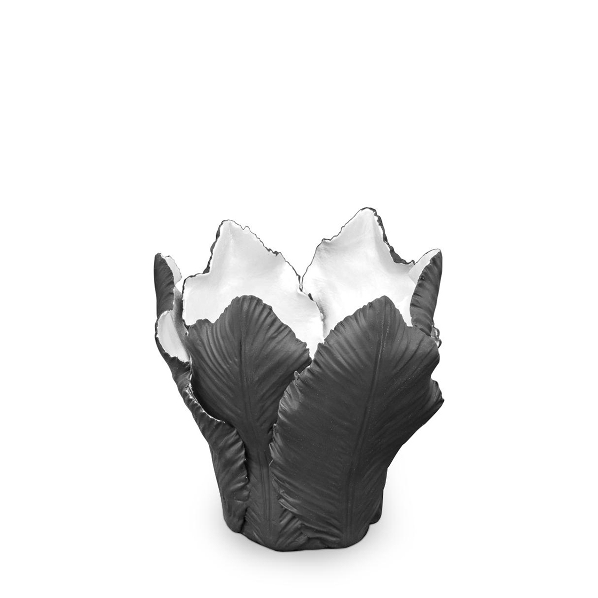 300049-BS ABHIKA ПОДСВЕЧНИК ТЮЛЬПАН BLACK/SILVER  - Вид №2