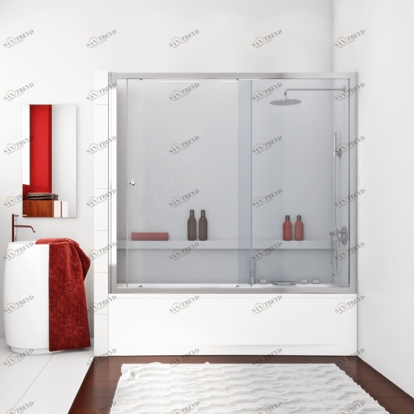 140X160GV862 Душевое ограждения на борт вынны GUTEWETTER Германия SHAPE