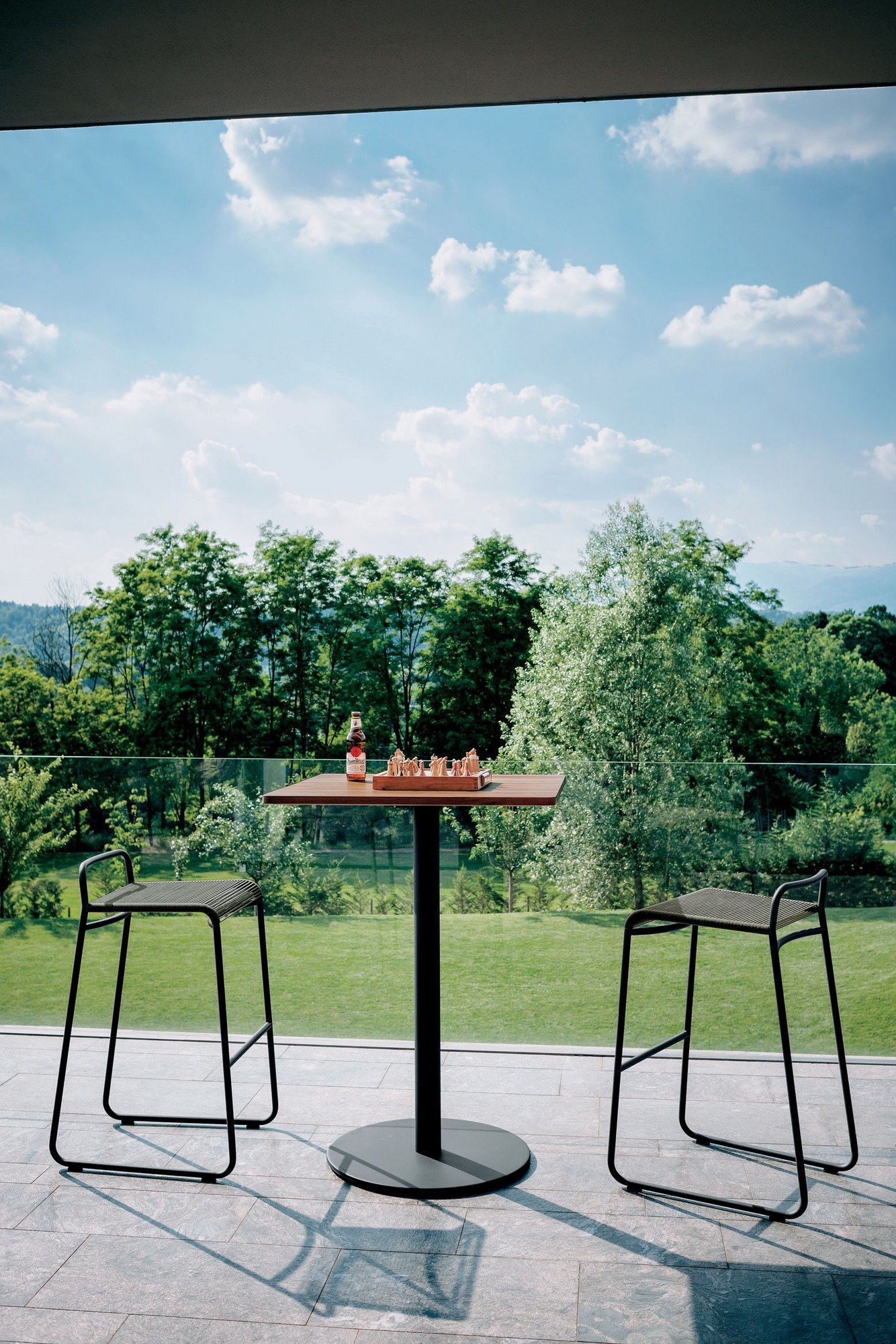 Высокий садовый табурет с веревкой с подставкой для ног RODA Harp ARCH-00151307 - Вид №3