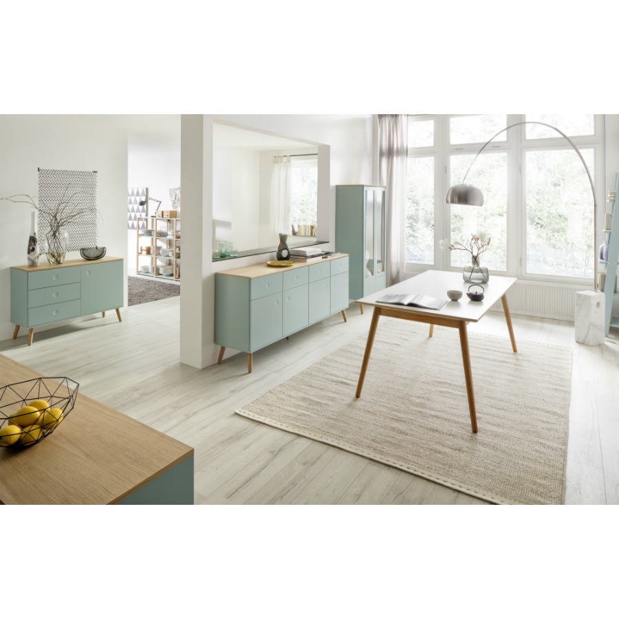 Сервант Tenzo Dot, 86х192х43 см, дуб, зеленый 1678676 - Вид №3