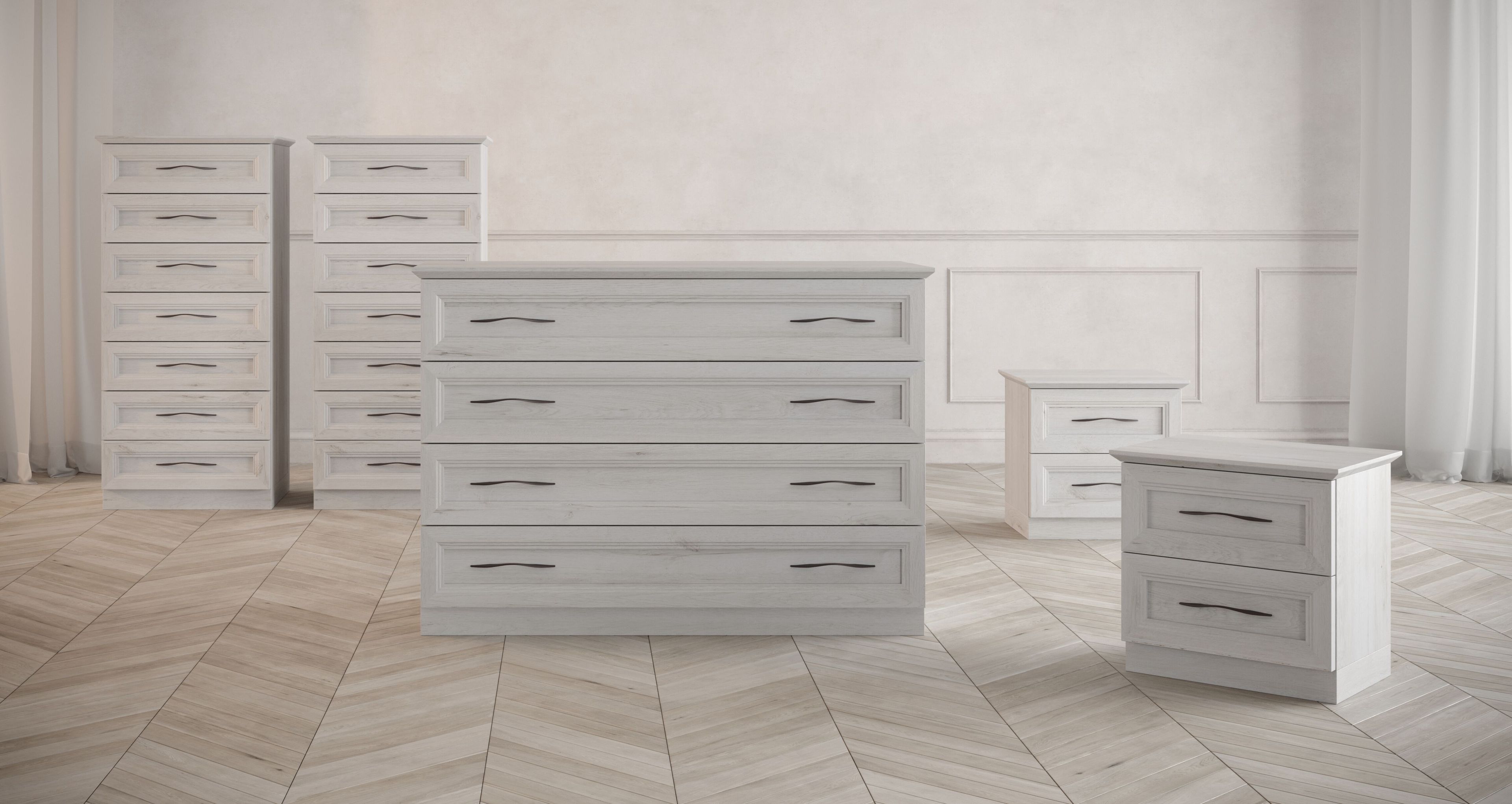 Деревянная прямоугольная тумбочка с ящиками Giessegi память ARCH-00136082 - Вид №1