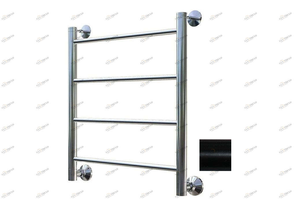 Полотенцесушитель водяной Aquanet Mauro 600x500 черный 00234667