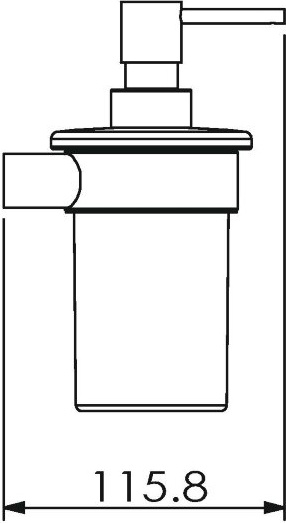 24021B Дозатор подвесной цвет хром LANGBERGER LUGANO - Вид №2