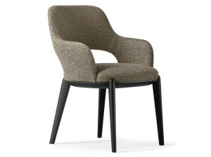 Мягкий тканевый стул с подлокотниками