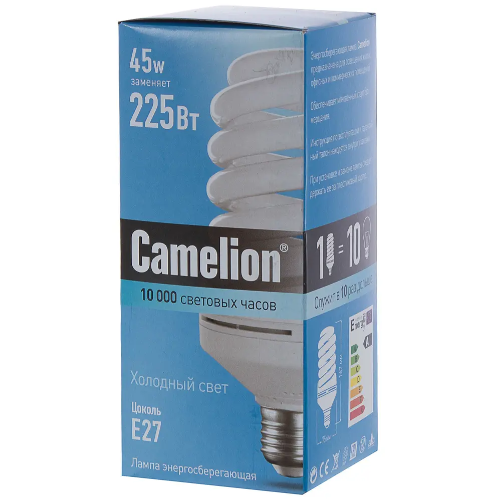 Лампа энергосберегающая Camel LH45-FS/842/E27 CAMELION STLM-2104777 - Вид №2