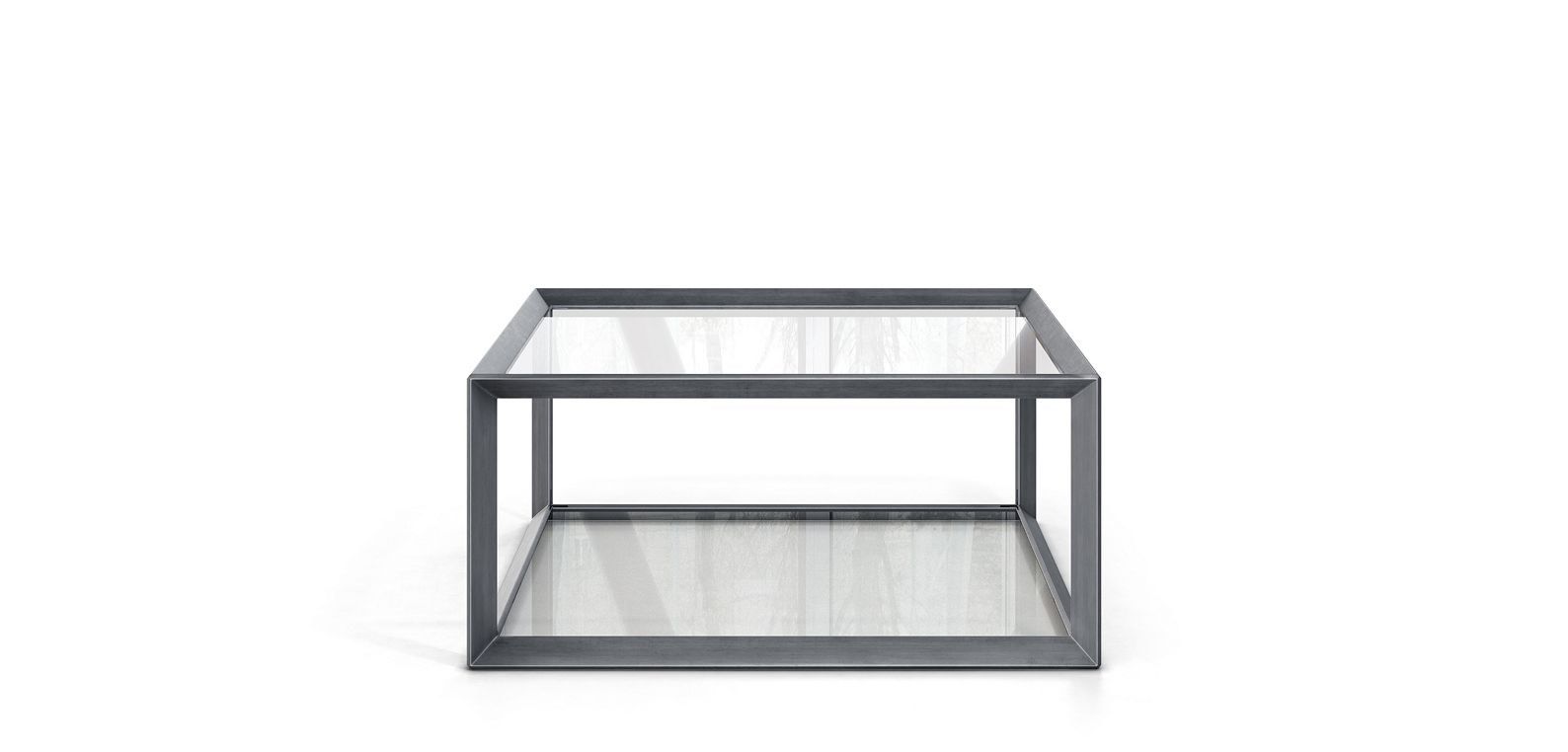 Квадратный стол из стали и стекла ROCHE BOBOIS METALLICA ARCH-00126378 - Вид №4