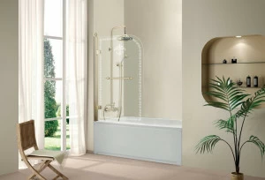 Шторка на ванну CEZARES RETRO-A-V-1-80/145-CP-G-R