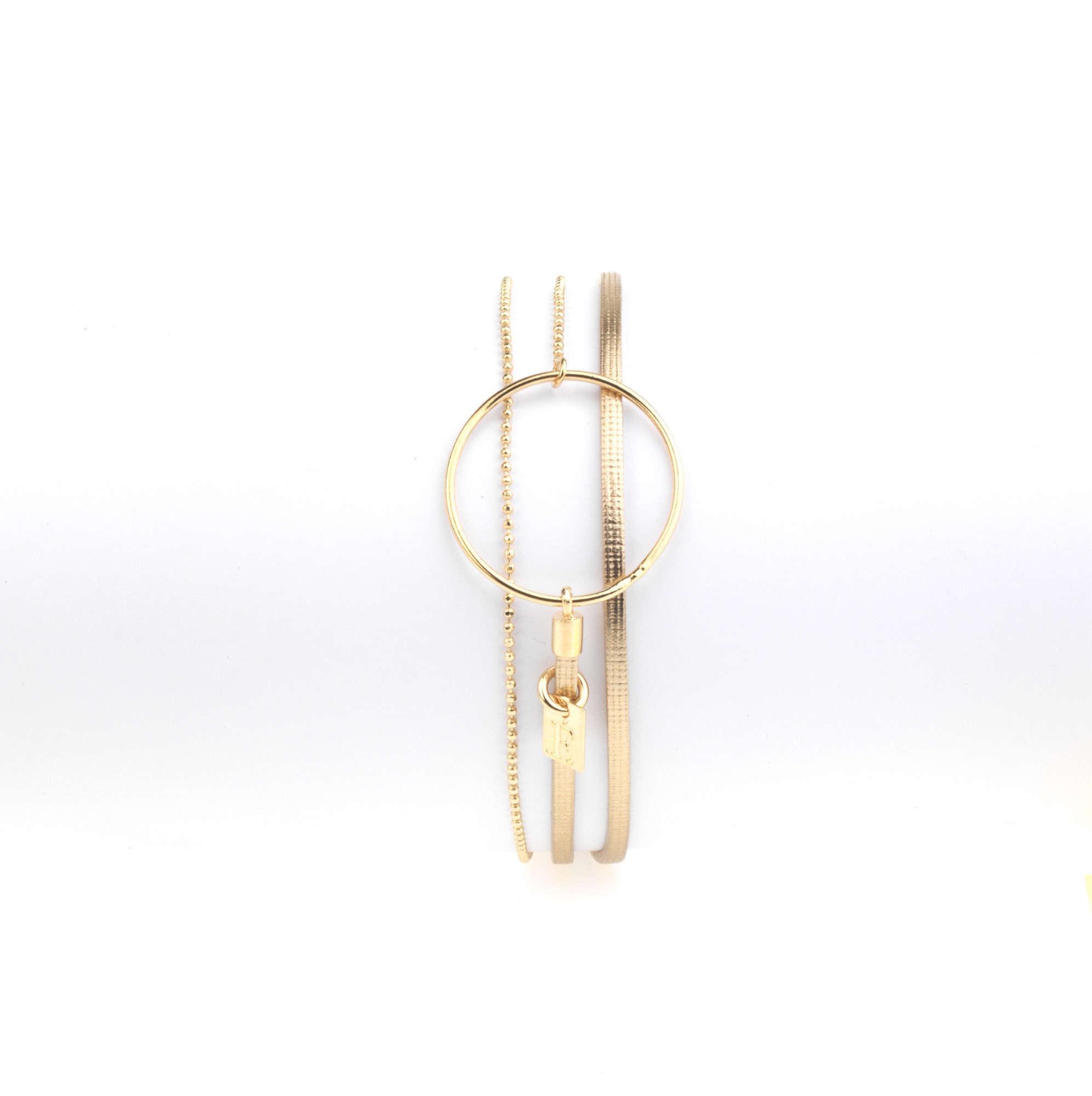 FL6 Браслет, кожа, латунь, позолота Flowersforzoe Santreyd 