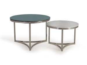 Высокий круглый мраморный журнальный столик