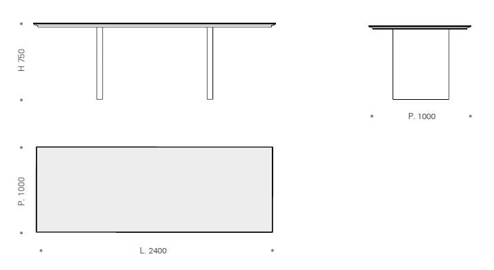 Прямоугольный стол из керамогранита Kico Living Complements ARCH-00086736 - Вид №2