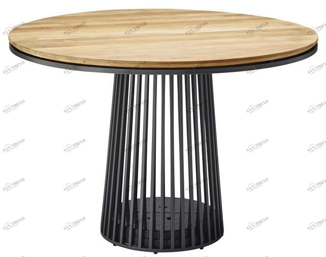 solpuri Круглый садовый стол из тика Grid sun-id-1490646