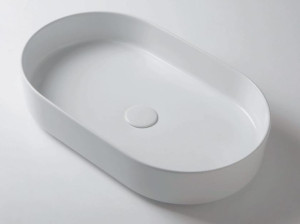 Керамическая столешница овальная раковина