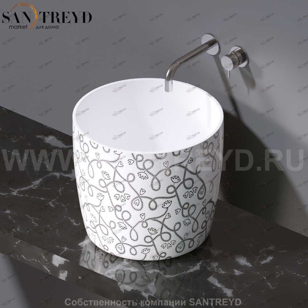 L106.400P Накладная раковина на столешницу  овальная A. e T. Italia PILLAR AeT ITALIA