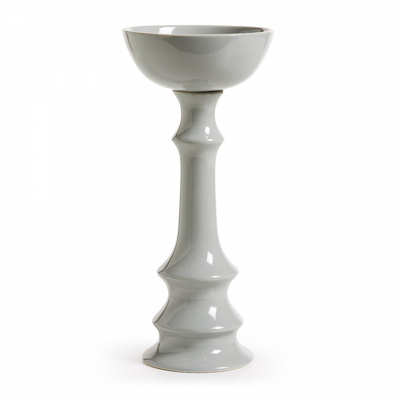 Подсвечник керамический серый Movie от La Forma LA FORMA MOVIE 00-3865142 Серый  - Вид №1