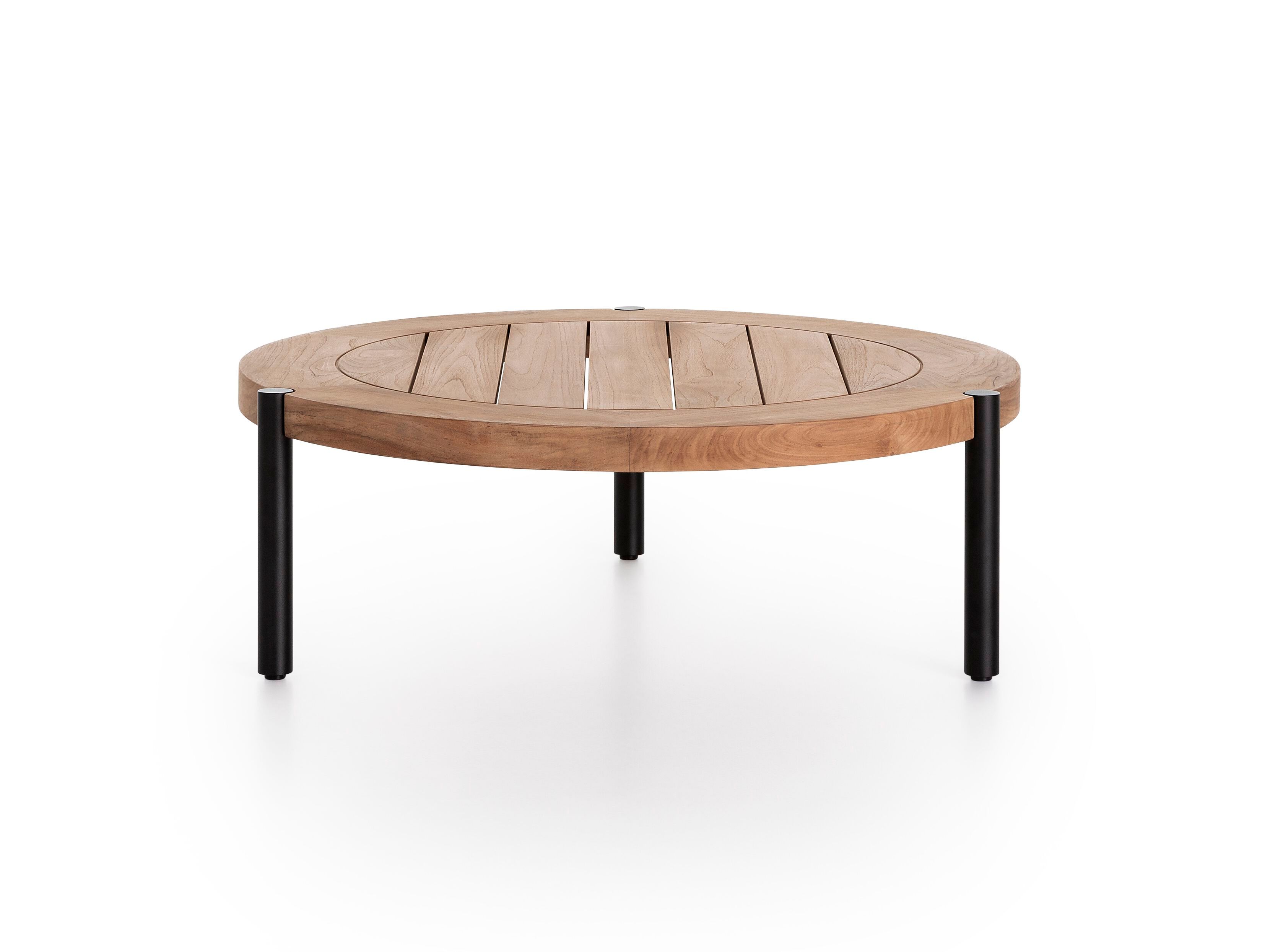 Круглый низкий стол из тикового дерева GANDIABLASCO Lademadera ARCH-00030883 - Вид №3