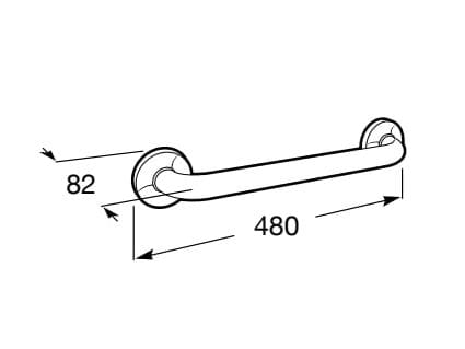 Металлическая U-образная ручка для ванной комнаты Roca COMFORT ARCH-00003106 - Вид №9
