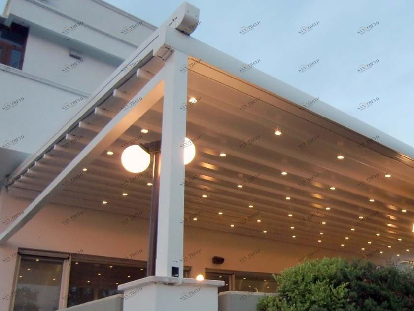 Sprech Самонесущая пергола из алюминия и ПВХ со сдвижной крышкой Classic system sun-id-1370317