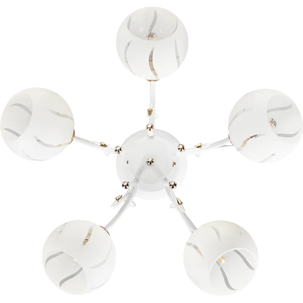 РОССВЕТ Люстра Амплуа белая 5-рожковая для гостиной и спальни 89426676 STLM-1570042 - Вид №3