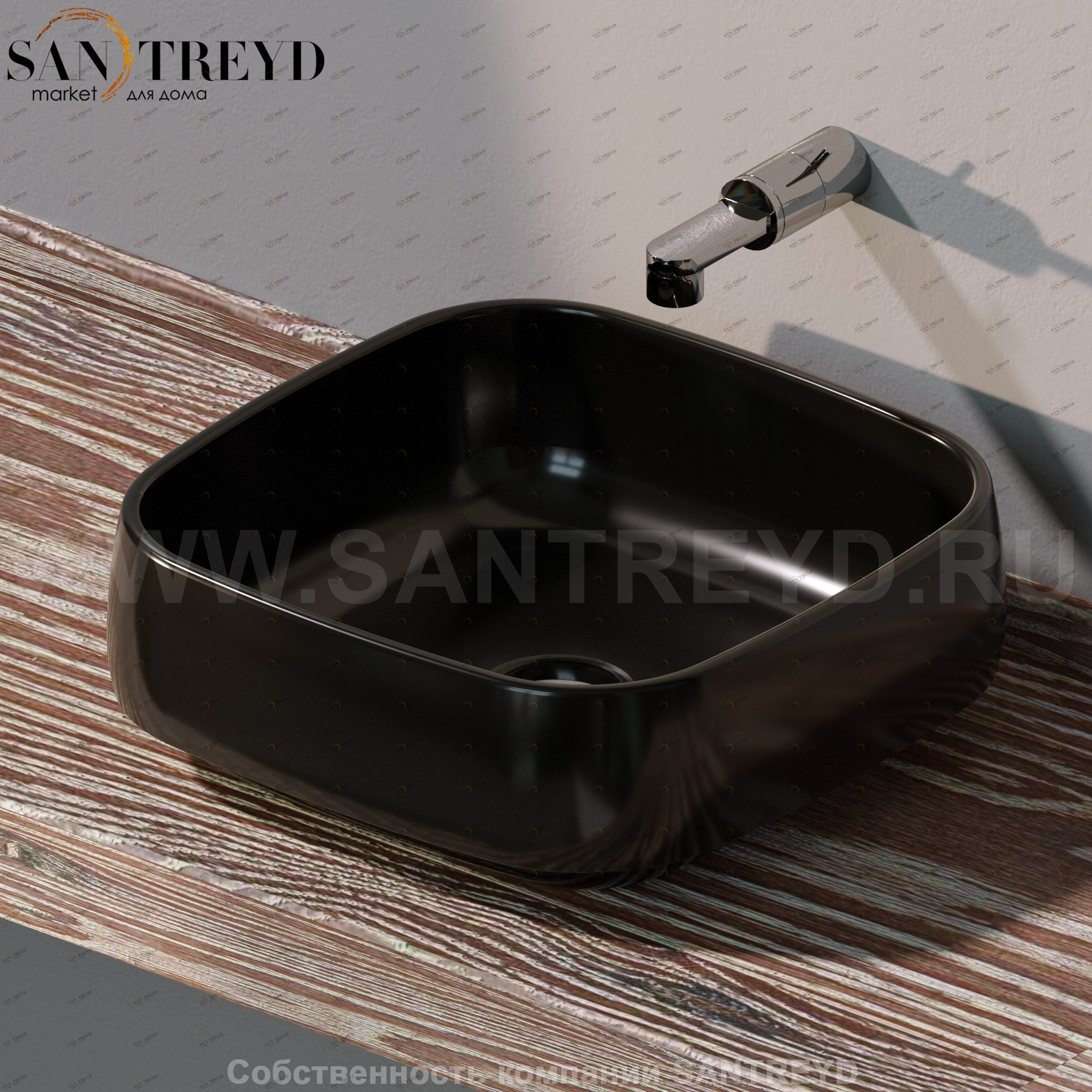 FG40A9017 Накладная раковина на столешницу  квадратная Ceramica Flaminia Flag