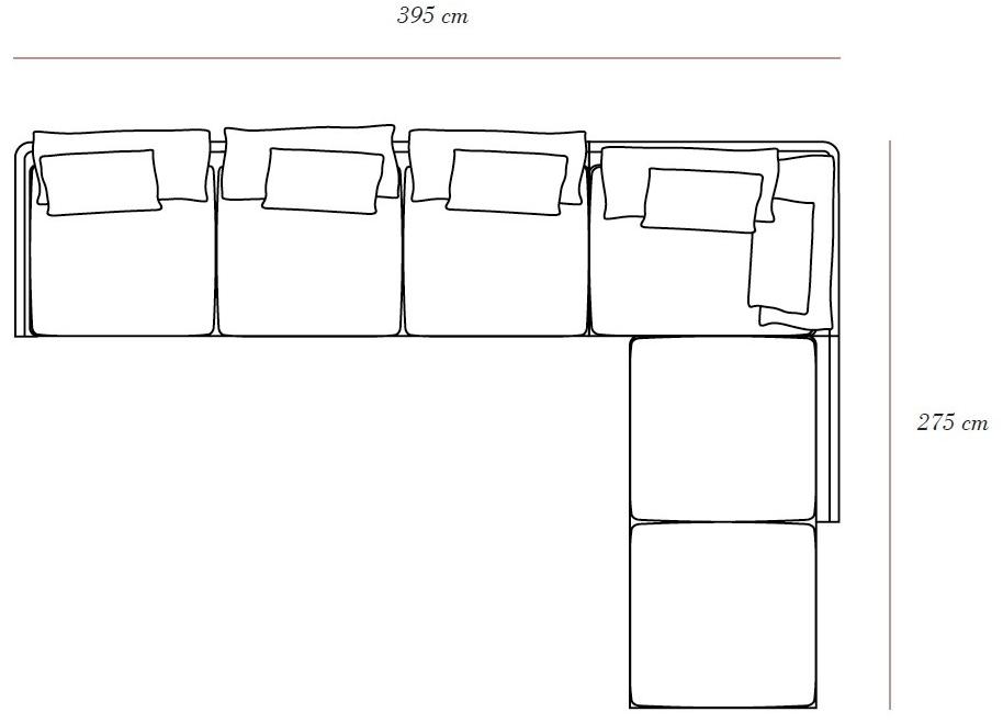 Bottega Intreccio Модульный угловой диван из ткани sun-id-1363132 - Вид №4