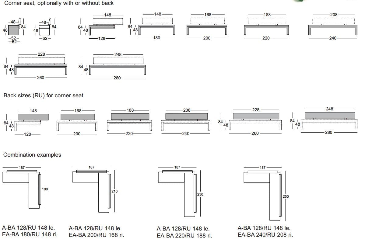 Модульная скамья со спинкой Rolf Benz Rolf Benz 620 ARCH-00127527 - Вид №3