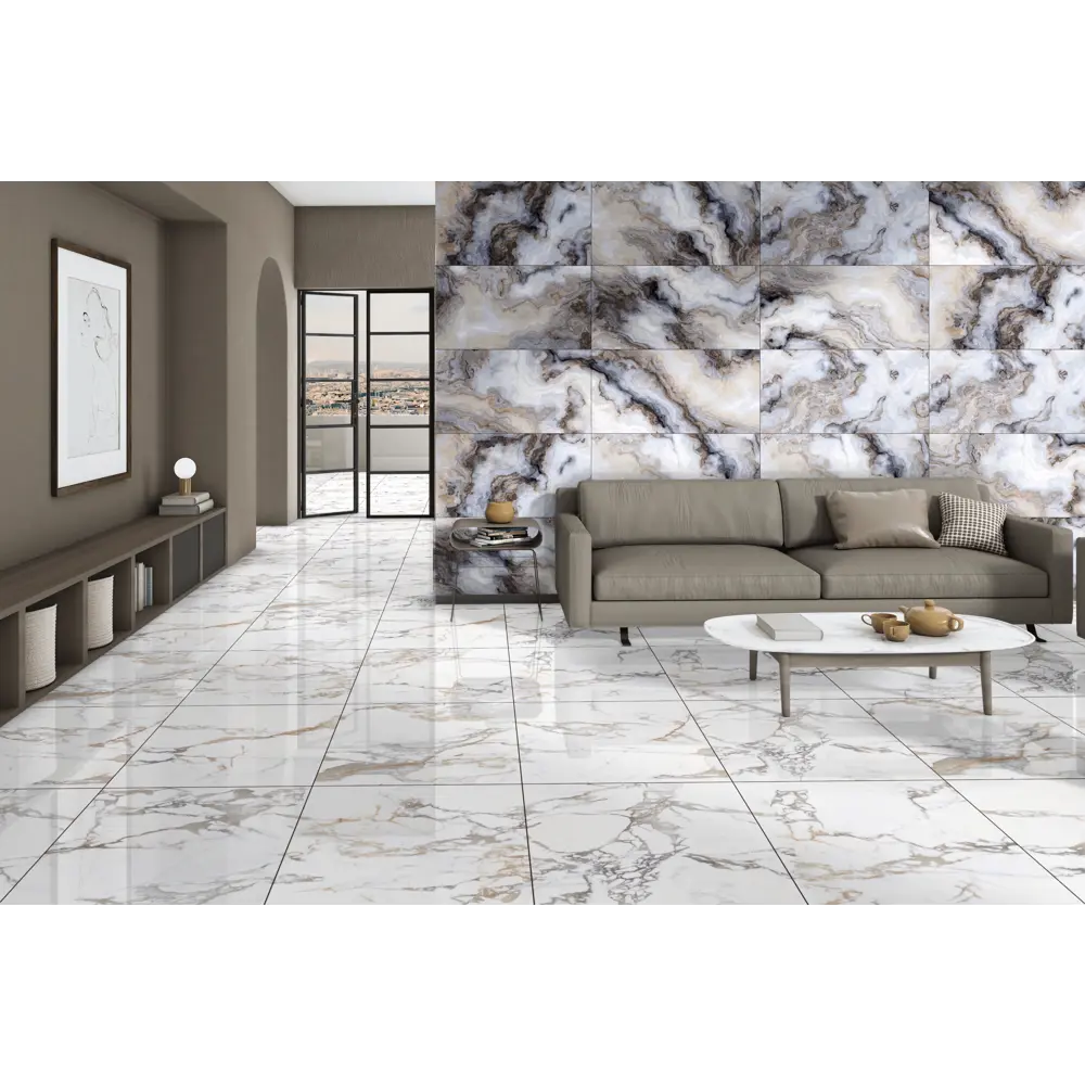 Керамогранит Italian Statuario 60x60 см 1.44 м² полированный цвет белый 87030683 STLM-2194121 Santreyd End Italian - Вид №4