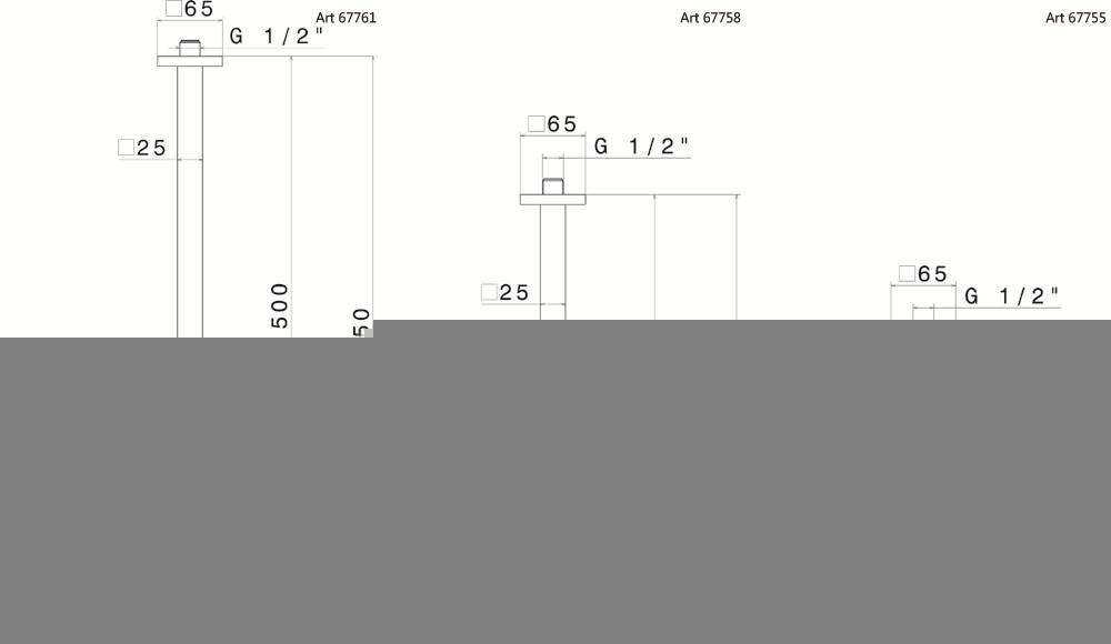 newform Потолочная лейка душа с кронштейном Head showers 67755 - Вид №1