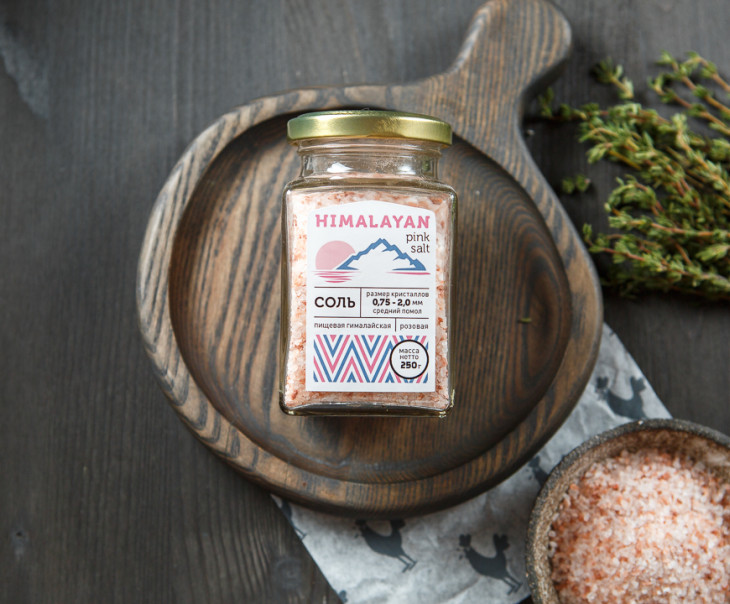 8188 Соль розовая гималайская (средний помол) Вкусляндия 
