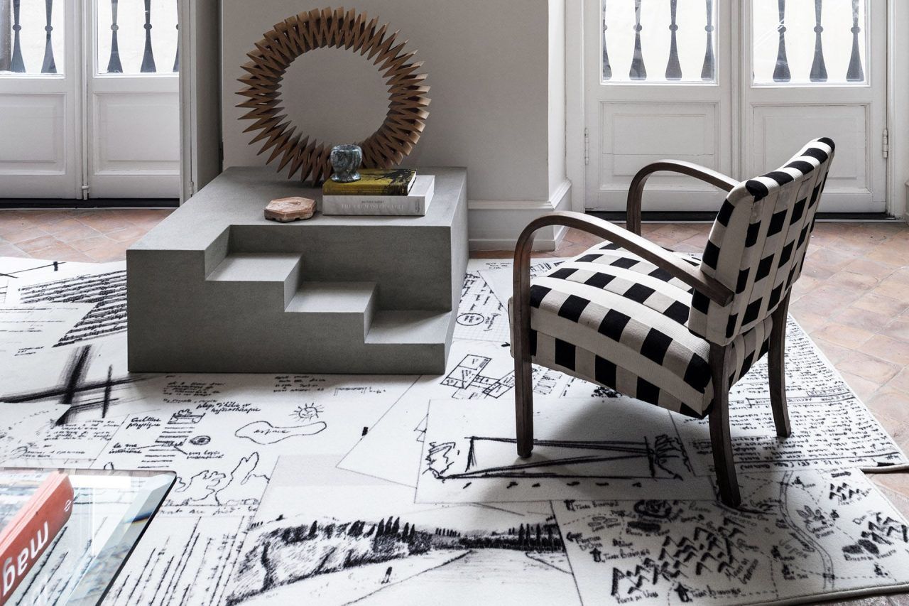 Прямоугольный шерстяной ковер Mogg APPUNTI ARCH-00120725 - Вид №4