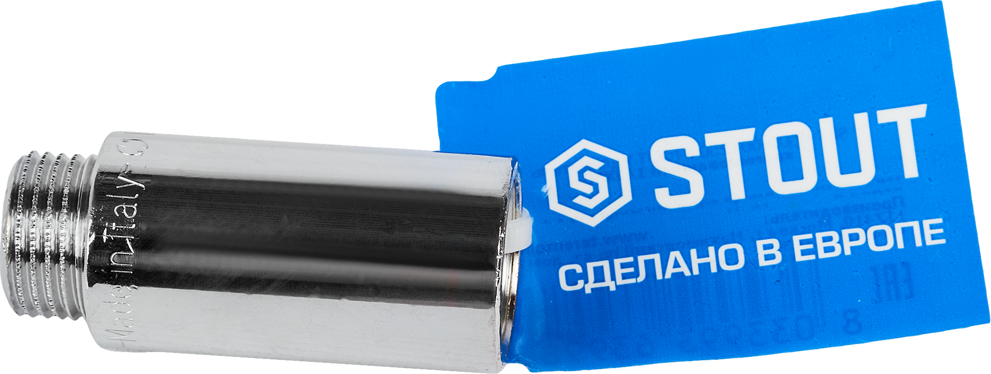STOUT Удлинитель для труб 1/2" х 50 мм - надежное соединение водопровода 82238767 STLM-0022615 - Вид №3