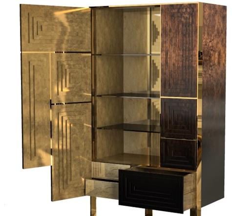 Malabar Комод из фанерованной древесины с распашными дверцами Venezia sun-id-1497677 - Вид №1