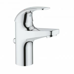 Смеситель для раковины GROHE Start Curve с энергосберегающим картриджем, донный клапан, хром (23765000)