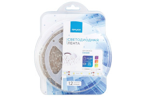 16154315 Светодиодная лента в блистере 12В, 4.8Вт/м, smd 3528, 60д/м, IP65, 5м, синий 06BL Apeyron