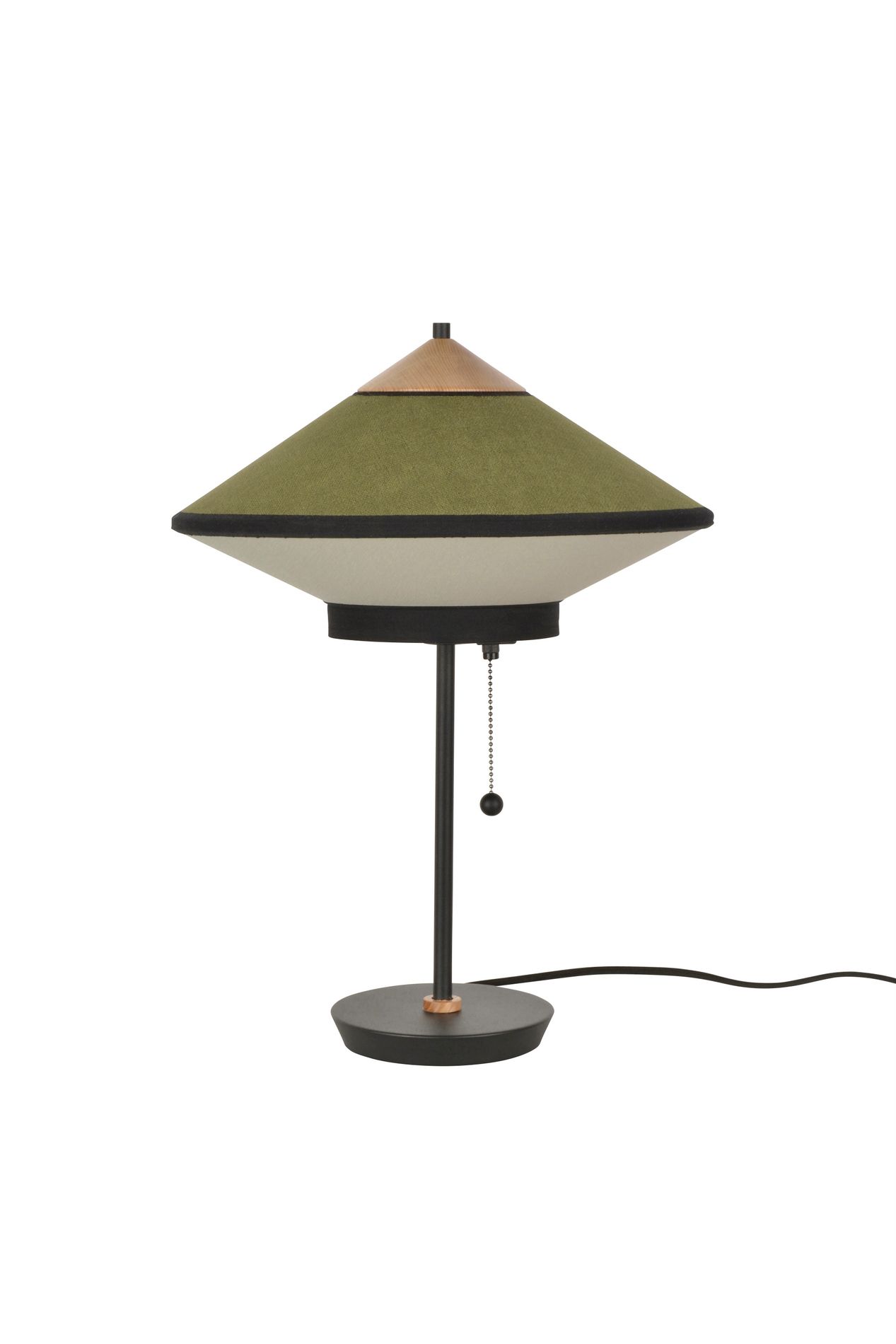 Прикроватная лампа с бархатным и льняным абажуром Forestier Cymbal ARCH-00037052 - Вид №2