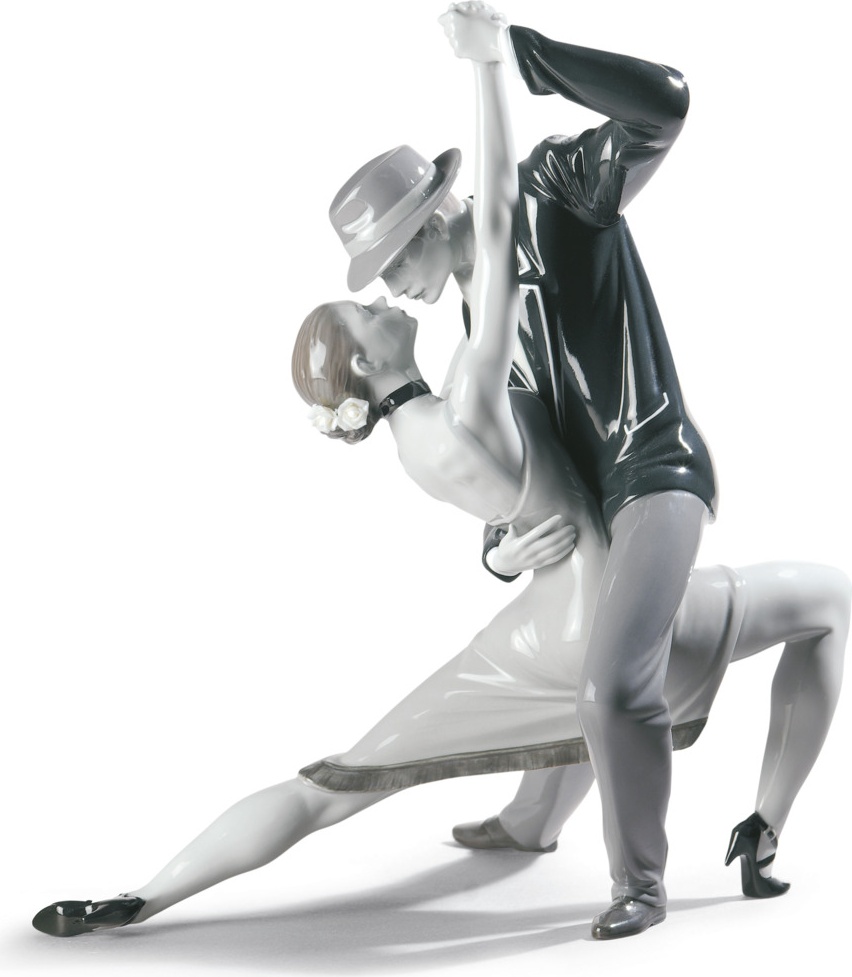 10669071 LLADRO Фигурка Lladro "Страстное танго" 37x37см, чёрный Фарфор Lladró 
