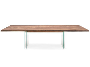 Прямоугольный стол из дерева и стекла