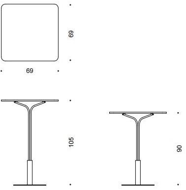 Desalto Квадратный высокий стол Ike sun-id-1448087 - Вид №2