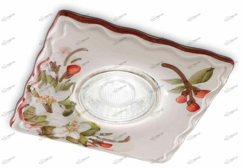 FERROLUCE Квадратный встраиваемый керамический точечный светильник Pescara C482